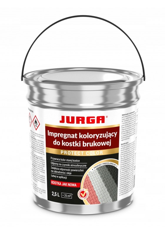 Pilkas impregnantas grindinio trinkelėms ir betonui, PROTECT COLOR 2.5 L, JURGA