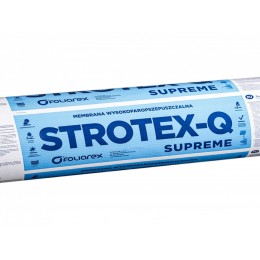 STROTEX Q SUPREME 2K difuzinė plėvelė su dviem lipniomis juostomis, 170 g/m2, 75 kv.m