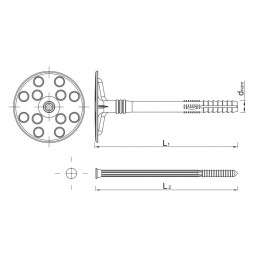 Smeigė su įkalamu plastikiniu strypu10 X 90 mm