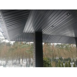 Perforuotas profilis pakalimui SOFFIT Tamsiai pilkas, 3.39 m x 0.305 m, Boryszew