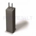 Pilkas Bender 4" Plint 400 su fiksuotu laikikliu 180x180x400 mm nereguliuojamas terasų stulpas , Benders I Prestėja