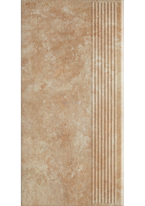 60 x 30 x 1.1 cm ILARIO BEIGE STOP PROSTA STR, klink. pakopa, Ceramika Paradyz I Prestėja