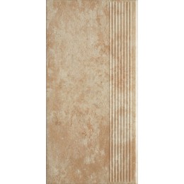 60 x 30 x 1.1 cm ILARIO BEIGE STOP PROSTA STR, klink. pakopa, Ceramika Paradyz I Prestėja