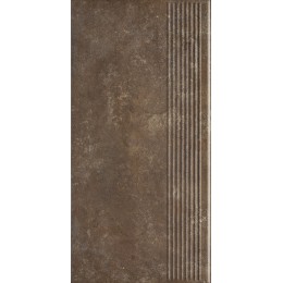 60 x 30 x 1.1 cm ILARIO BROWN STOP PROSTA STR, klink. pakopa, Ceramika Paradyz I Prestėja