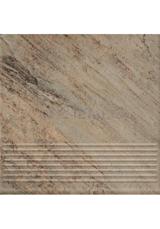 30x30x0.85 cm MATTONE PIETRA BEIGE STOP PROSTA, klink. pakopa, Ceramika Paradyz I Prestėja