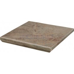 33x33x1.1  cm MATTONE PIETRA BEIGE STOP PROSTA KAP, klink. kampinė pakopa, Ceramika Paradyz I Prestėja