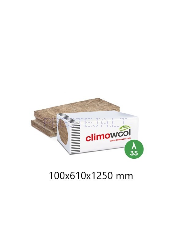 Vata plokštinė Climowool Board M 35, 100x610x1250mm - Prestėja