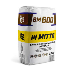 BM600  Sausas smulkiagrūdis betonas, 25 kg, MITTO