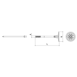 Smeigė šiltinimui  10x240 mm LFMG su metaline vinimi