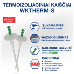 Smeigė šiltinimui 8x95 mm WKTHERM-S, WKRET-MET I Prestėja