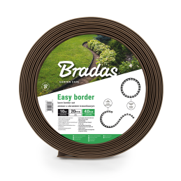 Plastikinis vejos apvadas 5 cm x 10m (su vinimis 20vnt) , rudas, Bradas I Prestėja