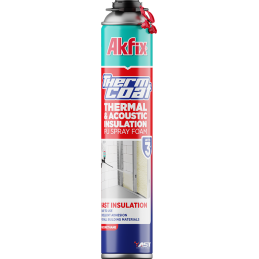 Termoizoliacinės poliuretano putos šiltinimui Thermcoat 850ml, Akfix -Prestėja