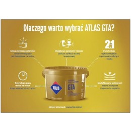 ATLAS GTA, 18 kg, nepaprastai baltas polimerinis lyginamasis glaistas