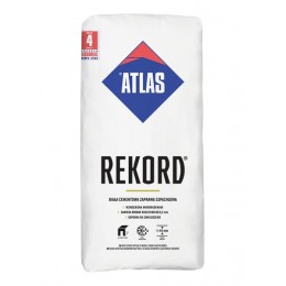 Rekord, 25 kg, baltas cementinis sienų glaistas, Atlas